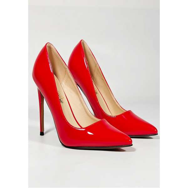 CZÓŁENKA DAMSKIE CZERWONE SZPILKI SexyHeels Luxaria 12 cm Lakierowane